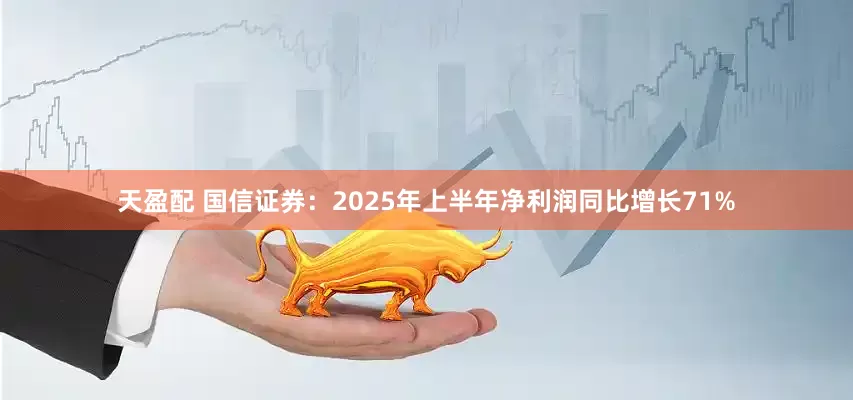 天盈配 国信证券：2025年上半年净利润同比增长71%
